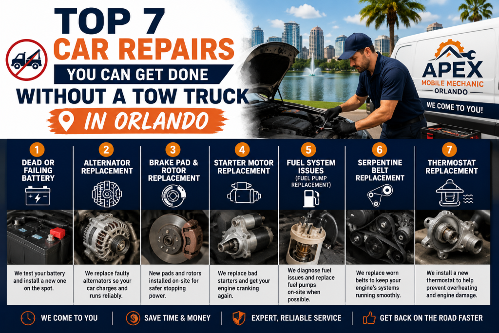 Top 7 car repairs in Orlando